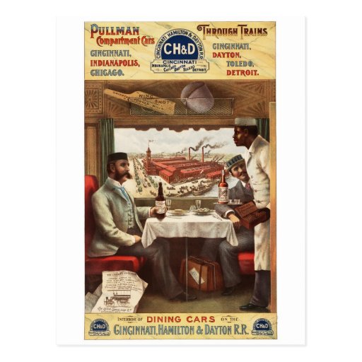 CH&D Pullman Speisewagen 1894 Postkarte