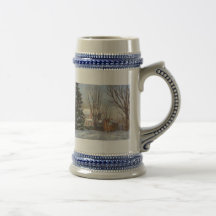 Chambre bleue en hiver tasse à café