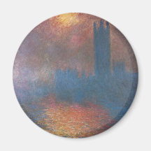 Chambres du Parlement, Londres par Claude Monet Magnets Pour Réfrigérateur