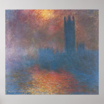 Chambres du Parlement, Londres par Claude Monet Posters