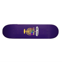 Channukah heureux Menora/Chanukia Plateau De Skate