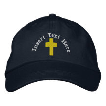 Chapeau brodé par chrétien