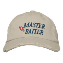 Chapeau brodé par pêche principale de Baiter