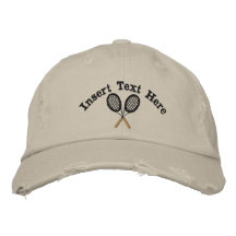 Chapeau brodé par tennis