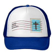 Chapeau chrétien de timbre-poste casquette