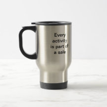 Chaque activité fait partie d'une vente tasse à café