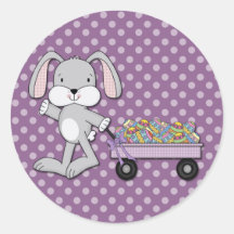 Chariot de lapin autocollants