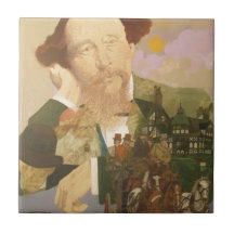 Charles Dickens, englischer Autor Fliese