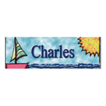 Charles-Segelboot-Lesezeichen Visitenkarten