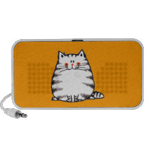 Chat brouillé mignon haut-parleur portable