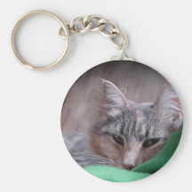 Chat câlin porte-clé