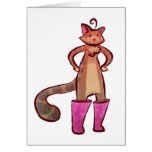 Chat dans les bottes cartes de vœux