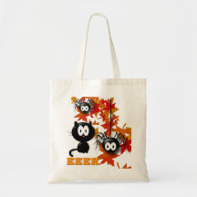 Chat noir et araignées d'Eeek Sacs En Toile