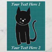 Chat noir mignon tract