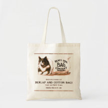 Chat vintage dans le sac