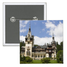 Château du 18ème siècle de Peles, Sinaia, Roumanie Badge Avec Épingle