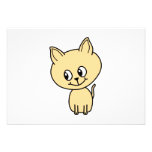 Chaton ambre pâle mignon bristols personnalisés