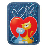 Chats dans l'amour, douille d'iPad Housses iPad