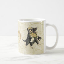 Chats de mariage tasses à café