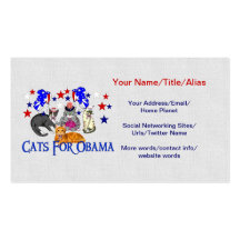 CHATS POUR OBAMA CARTES DE VISITE PROFESSIONNELLES