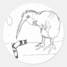 chaussette d'oiseau autocollant