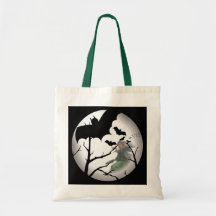 Chauve-souris et sorcière de fée sac en toile