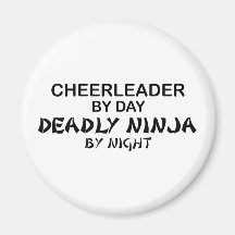 Cheerleader tödliches Ninja bis zum Nacht Kühlschrankmagnete