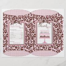 Cheetah-Mädchen-Gastgeschenk-Hauch-Kasten Bedruckte Flyer