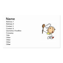 Chef masculin cartes de visite professionnelles
