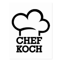 Chefkoch Koch Postkarte