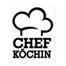 Chefköchin Koch Koch Postkarten