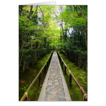 Chemin de jardin de zen carte de vœux
