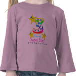 Chemise superbe an d'étoile des filles 3 t-shirts