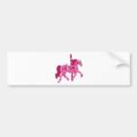 Cheval rose de carrousel autocollants pour voiture