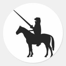 chevalier noir autocollants