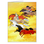 Chevaux sauvages carte de vœux