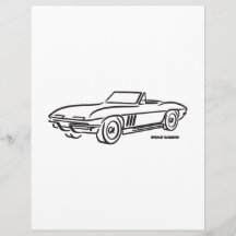 Chevrolet Corvette 1966 Bedruckte Flyer