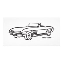 Chevrolet Corvette 1966 Cartes De Vœux Avec Photo