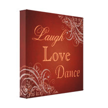 Chic-orange Lachen, Liebe, Tanz-Leinwand-Druck Leinwand Druck