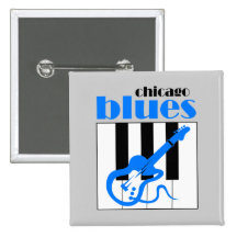 Chicago-Blues Anstecknadelbutton