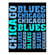 CHICAGO-BLUES POSTKARTE