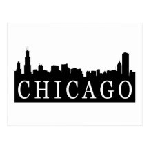 Chicago-Skyline Postkarte