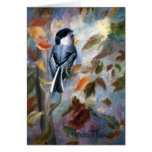 Chickadee in der Fall-leeren Karte