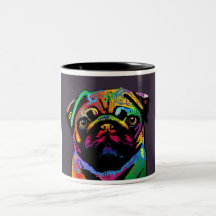 Chien de carlin mugs à café