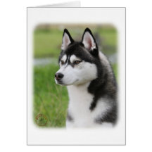 Chien de traîneau sibérien 9Y570D-006 Carte De Vœux