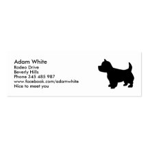 Chien de Westie Carte De Visite