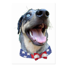 Chien patriotique de léopard de Catahoula Cartes De Visite Personnelles
