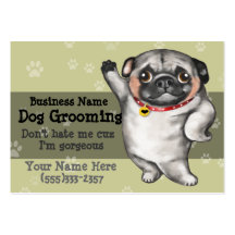 Chien toilettant le modèle promotionnel de vente carte de visite