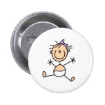 Chiffre bouton de bâton de bébé badges