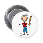 Chiffre bouton de bâton de garçon badge avec épingle